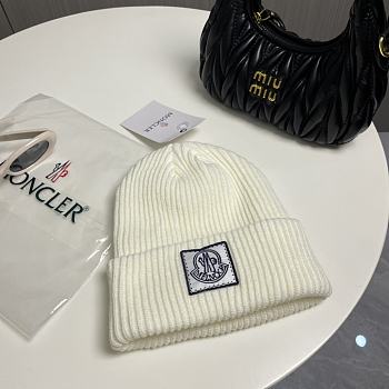 Okify Moncler White Beanie Hat 19454