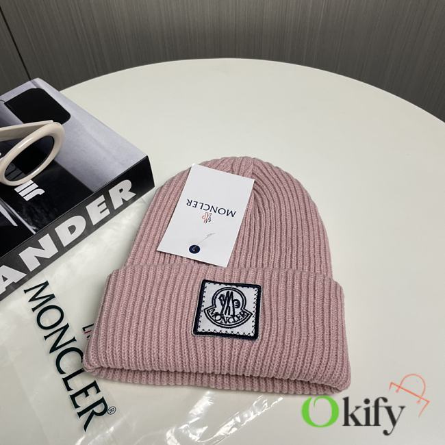 Okify Moncler Pink Beanie Hat 19455 - 1