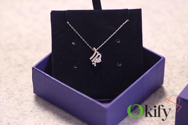 Okify Swarovski Virgo Silver Necklace  - 1