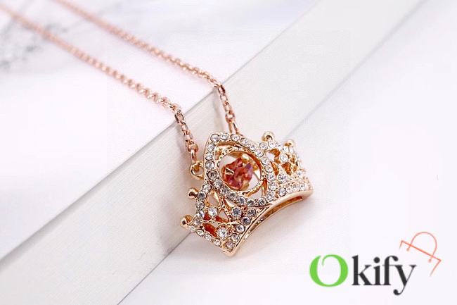 Okify Swarovski Crown Necklace  - 1