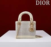 Okify Dior Lady Diana Three Grid Snakeskin 17x15x7cm 19467 - 1