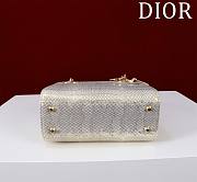 Okify Dior Lady Diana Three Grid Snakeskin 17x15x7cm 19467 - 5