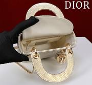 Okify Dior Lady Diana Three Grid Snakeskin 17x15x7cm 19467 - 4