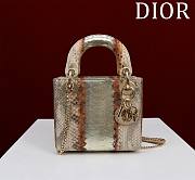 Okify Dior Lady Diana Three Grid Snakeskin 17x15x7cm 19468 - 1