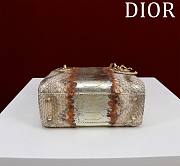 Okify Dior Lady Diana Three Grid Snakeskin 17x15x7cm 19468 - 5