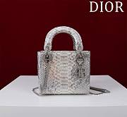 Okify Dior Lady Diana Three Grid Snakeskin 17x15x7cm 19469 - 1