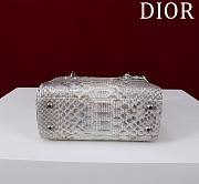 Okify Dior Lady Diana Three Grid Snakeskin 17x15x7cm 19469 - 5