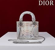 Okify Dior Lady Diana Three Grid Snakeskin 17x15x7cm 19469 - 4