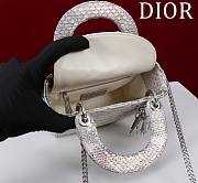 Okify Dior Lady Diana Three Grid Snakeskin 17x15x7cm 19469 - 2