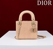 Okify Dior Lady Diana Three Grid Snakeskin 17x15x7cm 19470 - 1