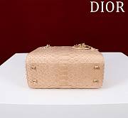 Okify Dior Lady Diana Three Grid Snakeskin 17x15x7cm 19470 - 2