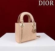 Okify Dior Lady Diana Three Grid Snakeskin 17x15x7cm 19470 - 3