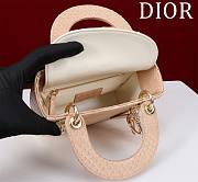 Okify Dior Lady Diana Three Grid Snakeskin 17x15x7cm 19470 - 5