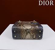 Okify Dior Lady Diana Three Grid Snakeskin 17x15x7cm 19474 - 4