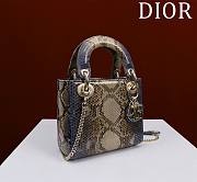 Okify Dior Lady Diana Three Grid Snakeskin 17x15x7cm 19474 - 2