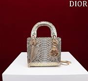 Okify Dior Lady Diana Three Grid Snakeskin 17x15x7cm 19477 - 1