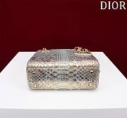 Okify Dior Lady Diana Three Grid Snakeskin 17x15x7cm 19477 - 5