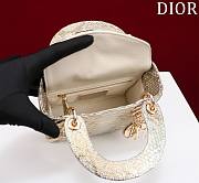 Okify Dior Lady Diana Three Grid Snakeskin 17x15x7cm 19477 - 3