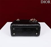 Okify Dior Lady Diana Three Grid Snakeskin In Black 17x15x7cm  - 3