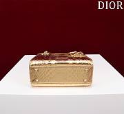 Okify Dior Lady Diana Three Grid Snakeskin In Gold 17x15x7cm  - 3