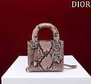 Okify Dior Lady Diana Three Grid Snakeskin 17x15x7cm 19483 - 1