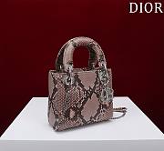 Okify Dior Lady Diana Three Grid Snakeskin 17x15x7cm 19483 - 5