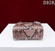 Okify Dior Lady Diana Three Grid Snakeskin 17x15x7cm 19483 - 4