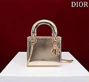 Okify Dior Lady Diana Three Grid Snakeskin 17x15x7cm 19484 - 1