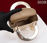 Okify Dior Lady Diana Three Grid Snakeskin 17x15x7cm 19484 - 4