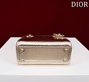 Okify Dior Lady Diana Three Grid Snakeskin 17x15x7cm 19484 - 3