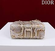 Okify Dior Lady Diana Three Grid Snakeskin 17x15x7cm 19485 - 4