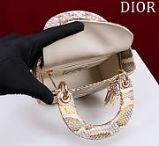 Okify Dior Lady Diana Three Grid Snakeskin 17x15x7cm 19485 - 2