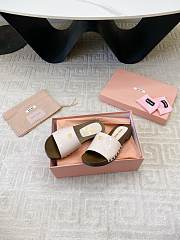 Okify MiuMiu Wooden Slippers In Cream EU35-42  - 5