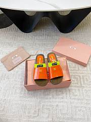 Okify MiuMiu Wooden Slippers In Orange EU35-42  - 1