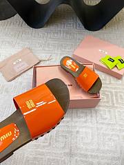 Okify MiuMiu Wooden Slippers In Orange EU35-42  - 5