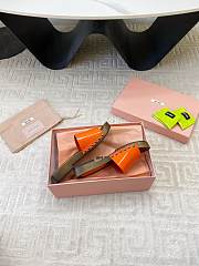 Okify MiuMiu Wooden Slippers In Orange EU35-42  - 4