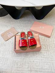 Okify MiuMiu Wooden Slippers In Red EU35-42  - 1