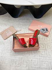 Okify MiuMiu Wooden Slippers In Red EU35-42  - 6