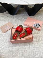 Okify MiuMiu Wooden Slippers In Red EU35-42  - 5