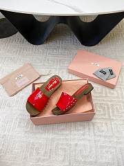 Okify MiuMiu Wooden Slippers In Red EU35-42  - 4