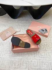 Okify MiuMiu Wooden Slippers In Red EU35-42  - 3