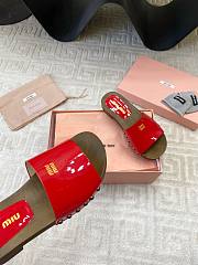 Okify MiuMiu Wooden Slippers In Red EU35-42  - 2