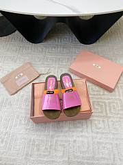 Okify MiuMiu Wooden Slippers In Pink EU35-42  - 1