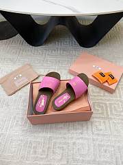 Okify MiuMiu Wooden Slippers In Pink EU35-42  - 6