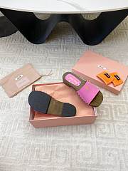 Okify MiuMiu Wooden Slippers In Pink EU35-42  - 3