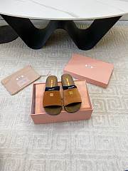 Okify MiuMiu Wooden Slippers In Brown Suede EU35-42  - 1