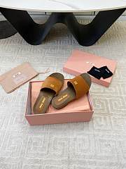 Okify MiuMiu Wooden Slippers In Brown Suede EU35-42  - 2