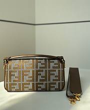 Okify Fendi Brown Baguette Bag 27x6.5x15cm 19505 - 4