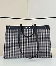 Okify Fendi FF Embroidered Tote Bag in black 41x13x29cm  - 2