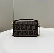 Okify Fendi Mini FF Baguette Brown Bag 18x7x11cm - 5